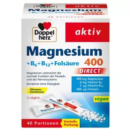 DOPPELHERZ Magnezij+B vitamini DIRECT Peleti, 40 kos