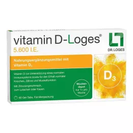 VITAMIN D-LOGES 5600 i.e. tedensko depo žvečljive tablete družinsko pakiranje, 60 kosov