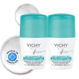 Vichy deodorant v rol-on proti madežem 48h, 2X50 ml