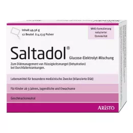 SALTADOL Elektrolit v prahu za peroralno uporabo, 12 kos