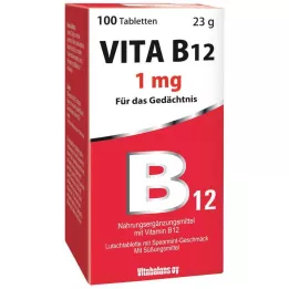 VITA B12 1 mg pastile z okusom mete, 100 kos