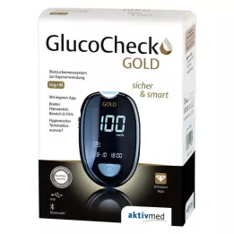 GLUCOCHECK GOLD Set merilnika glukoze v krvi mg/dl, 1 kos