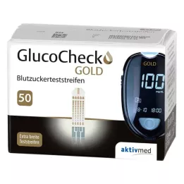 GLUCOCHECK GOLD Listički za merjenje glukoze v krvi, 50 kos
