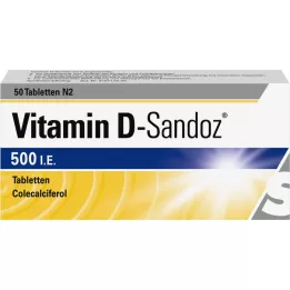 VITAMIN D SANDOZ 500 IE tablete, 50 kos