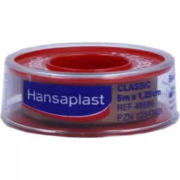 HANSAPLAST Fixierpfl.Classic 1,25 cmx5 m potisk, 1 kos