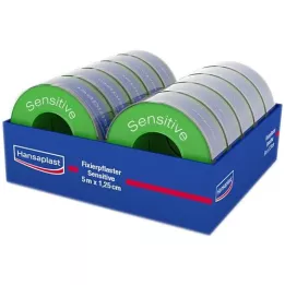 HANSAPLAST Fixierpfl.Sensitive 1,25 cmx5 m potisk, 1 kos