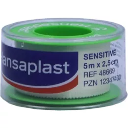 HANSAPLAST Pritrditev Pfl.Sensitive 2,5 cmx5 m potisk, 1 kos