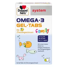 DOPPELHERZ Omega-3 Gel-Tabs družinski sistem, 60 kos