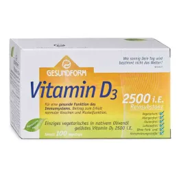 Zdrava oblika vitamina D3 2.500 I.e.Vega pokrovčki (100 kosov)