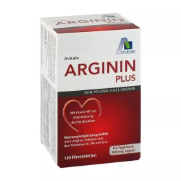 ARGININ PLUS Vitamin B1+B6+B12+folna kislina filmsko obložene tablete, 120 kos