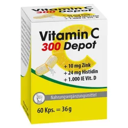 Vitamin C 300 depo + cink + histidin + D kapsule, 60 kos