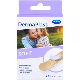 DERMAPLAST SOFT Mavčni trakovi 19x72 mm, 20 kosov