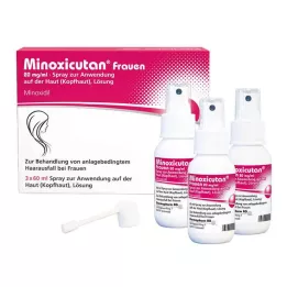MINOXICUTAN Ženske 20 mg/ml pršilo, 3X60 ml