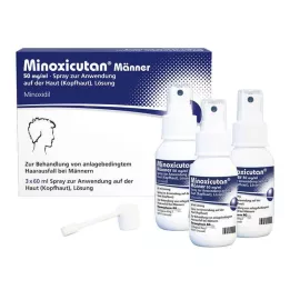 MINOXICUTAN Moški 50 mg/ml pršilo, 3X60 ml