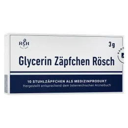 Glicerinske svečke Rösch 3 g proti zaprtju, 10 kos