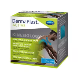 DERMAPLAST Aktivni kineziološki trak 5 cmx5 m moder, 1 kos