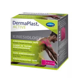 DERMAPLAST Aktivni kineziološki trak 5 cmx5 m roza, 1 kos