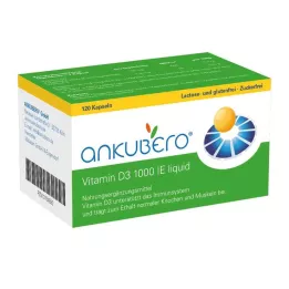 ANKUBERO Vitamin D3 1000 IE tekoče kapsule, 120 kosov