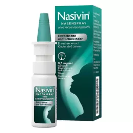 NASIVIN Pršilo za nos brez potrošnega materiala za odrasle in šolarje, 10 ml