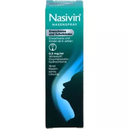NASIVIN Pršilo za nos odrasli in šolarji, 10 ml
