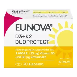 EUNOVA DuoProtect D3+K2 1000 IE/80 μg kapsule, 30 kos