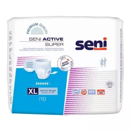 SENI Active Super inkontinenčne hlačke XL za enkratno uporabo, 10 kos