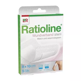 RATIOLINE Obloga za rane 10x8 cm sterilna, 5 kom