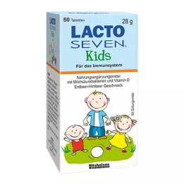 LACTO SEVEN Otroške tablete z okusom jagoda-malina, 50 kos