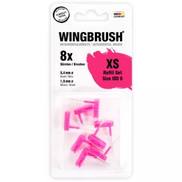 WINGBRUSH Refill Set Interdentalb.ISO 0 mali, 8 kos
