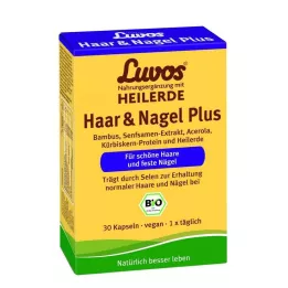 LUVOS Zdravilna glina organski lasje &amp; Nagel Plus kapsule, 30 kos