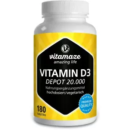 VITAMIN D3 20.000 IE Depo visokoodmerne tablete, 180 kos