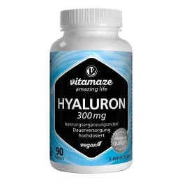 HYALURONSÄURE 300 mg visokoodmerne veganske kapsule, 90 kos