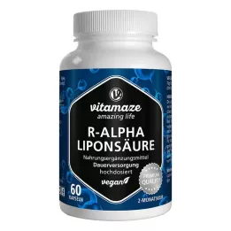 R-ALPHA-LIPONSÄURE 200 mg visokoodmerne veganske kapsule, 60 kos