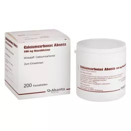 CALCIUMCARBONAT ABANTA 500 mg žvečljive tablete, 200 kos