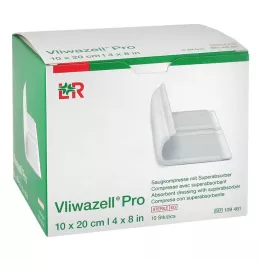 VLIWAZELL Pro supervpojna kompresa sterilna 10x20 cm, 10 kos