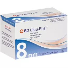 BD ULTRA-FINE Peresne igle 8 mm 31 G 0,25 mm, 105 kos