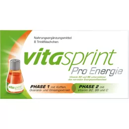 VITASPRINT Pro Energy Drink Steklenice, 8 kos