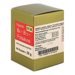 Vitamin B6 + B12 + folna kislina kapsule, 60 kosov