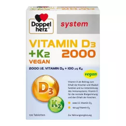 DOPPELHERZ Vitamin D3 2000+K2 sistem tablete, 120 kom