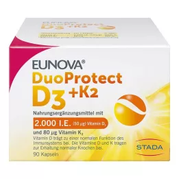 EUNOVA DuoProtect D3+K2 2000 IE/80 μg kapsule, 90 kos