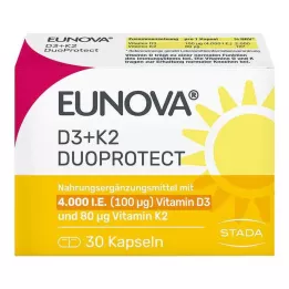 EUNOVA DuoProtect D3+K2 4000 IE/80 μg kapsule, 30 kosov