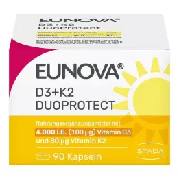 EUNOVA DuoProtect D3+K2 4000 IE/80 μg kapsule, 90 kosov