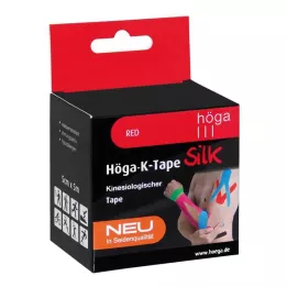 HÖGA-K-TAPE Svila 5 cmx5 m l.fr.rdeč kineziol.Trak, 1 kos