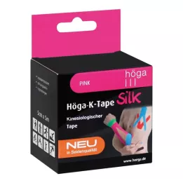 HÖGA-K-TAPE Svila 5 cmx5 m l.fr.roza kineziol.trak, 1 kos