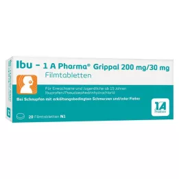 IBU-1A Pharma Grippal 200 mg/30 mg filmsko obložene tablete, 20 kos