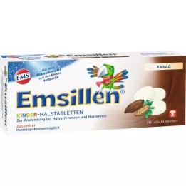 EMSILLEN Otroške pastile za grlo kakav, 20 kom