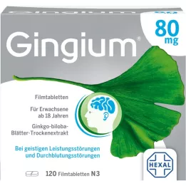 GINGIUM 80 mg filmsko obložene tablete, 120 kos