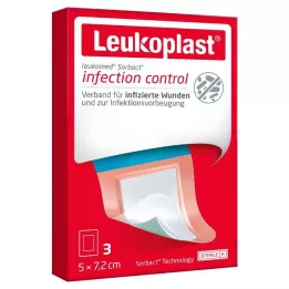 LEUKOPLAST Leukomed Sorbact sterilni 5x7,2 cm, 3 kos
