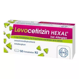 LEVOCETIRIZIN HEXAL za alergije 5 mg filmsko obložene tablete, 50 kom
