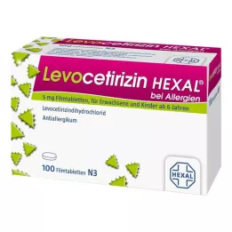 LEVOCETIRIZIN HEXAL za alergije 5 mg filmsko obložene tablete, 100 kos